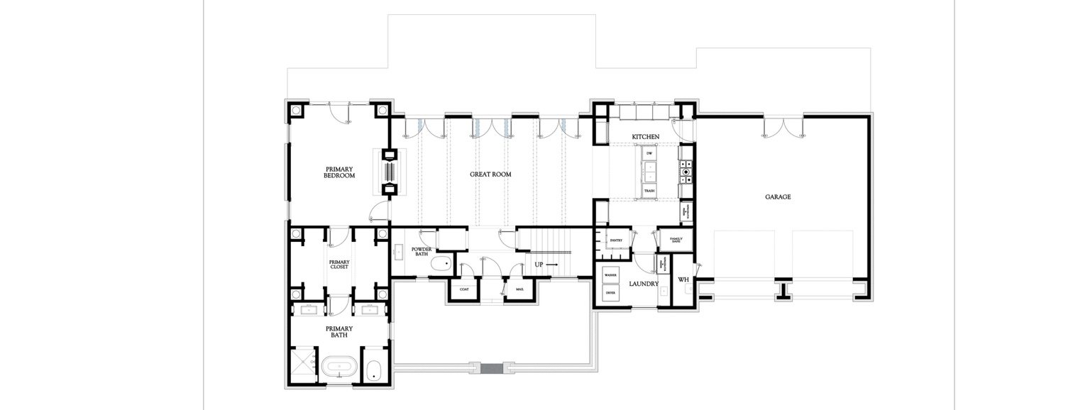 Tulsa Tudor first floor plan